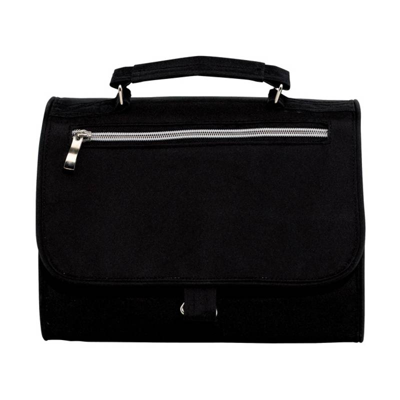 Kozmet.taška, rozkládací s háčkem na zavěšení, černá Kozmet.taška, rozkládací s háčkem na zavěšení, černá